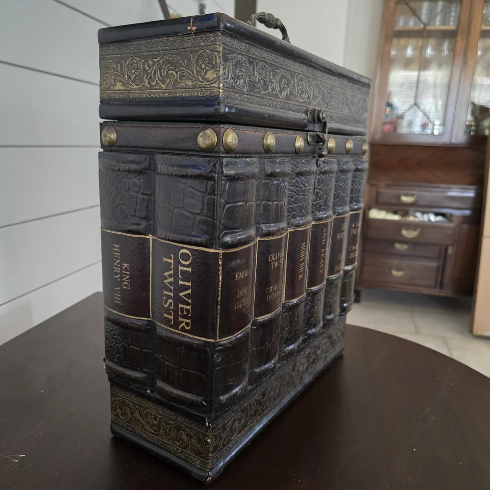 Vintage Book-Style Storage Box
